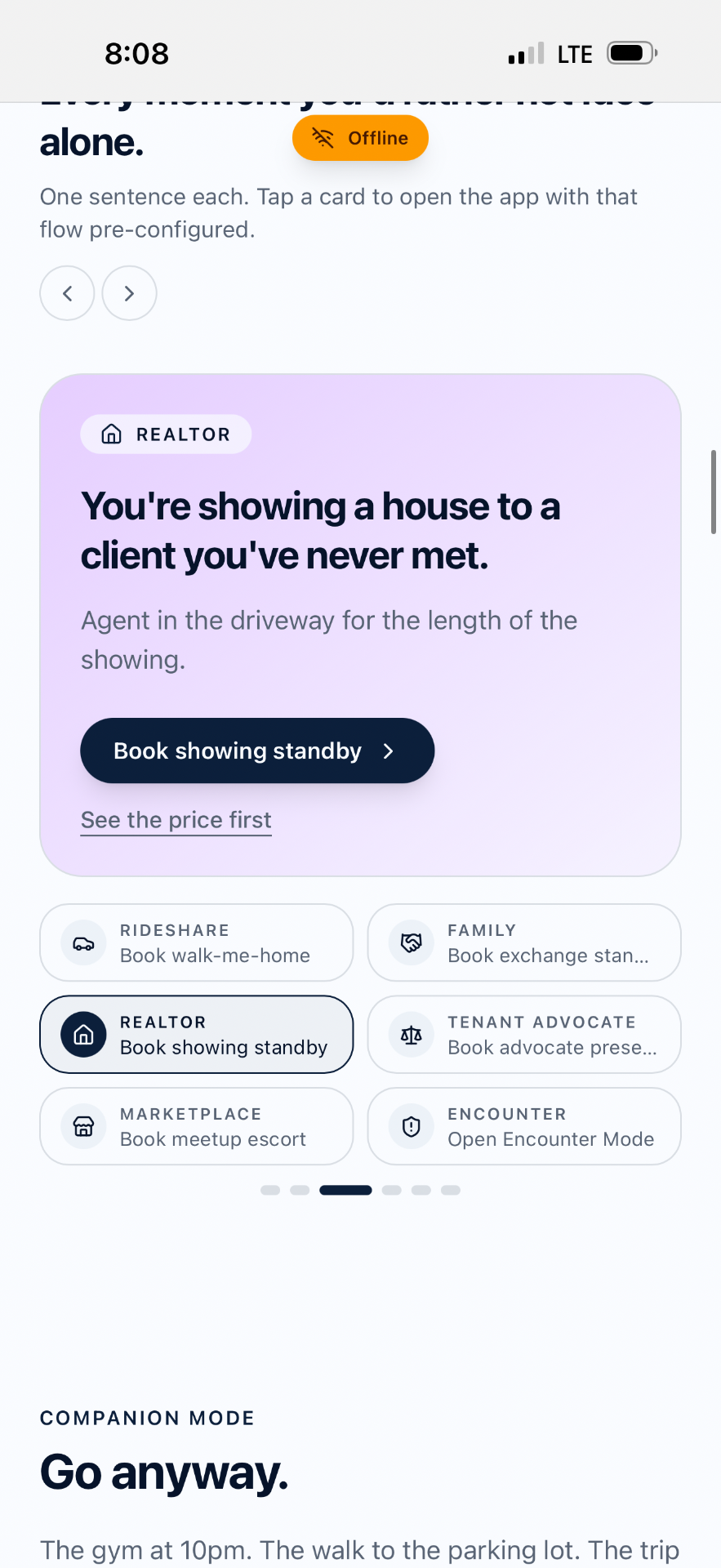 Scenarios pre-configured